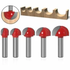 MINKUROW Stück 8 Mm Holz Rundbodenfräser, Fräser, Gravurschaftfräser, Holzfräser, Hobel, Holzbearbeitungswerkzeug
