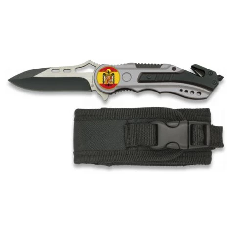 Messer Martinez Albainox Mit 6,5 Cm Säge Für Sicherheitskräfte Mit Mango Grau + Logo Zur Auswahl, 19627gr1017 1 Messer Martinez Albainox Mit 6,5 Cm Säge Für Sicherheitskräfte Mit Mango Grau + Logo Zur Auswahl, 19627gr1017