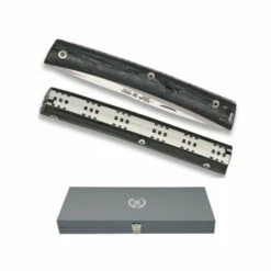 Messerlinie Friendly-Double 69-N Miguel Nieto Von 19 Cm, Mit Stahlklinge Von 8,5 Cm Und Mango Aus Cocobolo Und Methacrylat Mit Essenzen Mit Präsentationshülle.