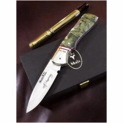 ELECTROPOLIS Luxusmesser Muela BX 60 Jahre BX-8.TH, Amerikanische Ahornwurzelholzcaches, Alpaka-Ferrule, MOVA 8 Cm Klinge + Mehrzweck-Geschenkkarte 6 ELECTROPOLIS Luxusmesser Muela BX 60 Jahre BX-8.TH, Amerikanische Ahornwurzelholzcaches, Alpaka-Ferrule, MOVA 8 Cm Klinge + Mehrzweck-Geschenkkarte -Angebote Schneidwerkzeug Store 64717143 3