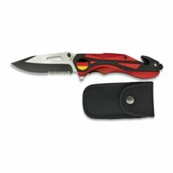 MARTINEZ ALBAINOX Albainox Tactical Assist Knife, Mango Aluminium, 8,3 Cm Klinge, Mit Clip, Nylonscheide, 18331AGR1031
