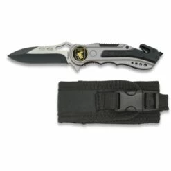 MARTINEZ ALBAINOX Albainox-Messer, Mango Aluminium, 6,5 Cm Lange Klinge Aus Rostfreiem Stahl, Glasbrecherspitze, GEO-Logo