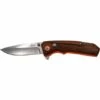 Assistiertes Taschenmesser Third, Holzgriff Mit Orangefarbenen Einlagen, Klinge Aus Rostfreiem Stahl 8,5 Cm, Feststellachse, Gesamt 19,9 Cm, K4108R