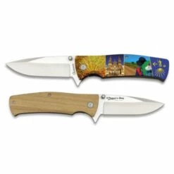 MARTINEZ ALBAINOX Taschenmesser Martinez Albainoz Mit Mango 3d Druck Camino De Santiago Und Edelstahlklinge 8,8 Cm Mit Farbkasten