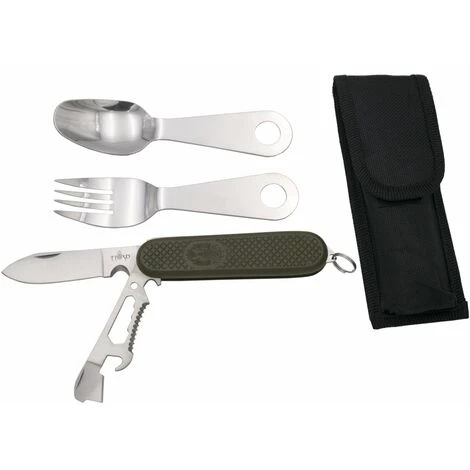 Taschenmesser Und Besteck Third F0164 Aus Edelstahl Mit Cm Klinge Aus Edelstahl, Mango Aus Militärischem Grünen ABS. Mit Nylonhülle 1 Taschenmesser Und Besteck Third F0164 Aus Edelstahl Mit Cm Klinge Aus Edelstahl, Mango Aus Militärischem Grünen ABS. Mit Nylonhülle