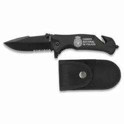 MARTINEZ ALBAINOX Taktisches Messer Albainox CNP, Mango Aluminium, 8,3 Cm Klinge Aus Rostfreiem Stahl Mit Säge, Glasbrecherspitze, Nylonscheide