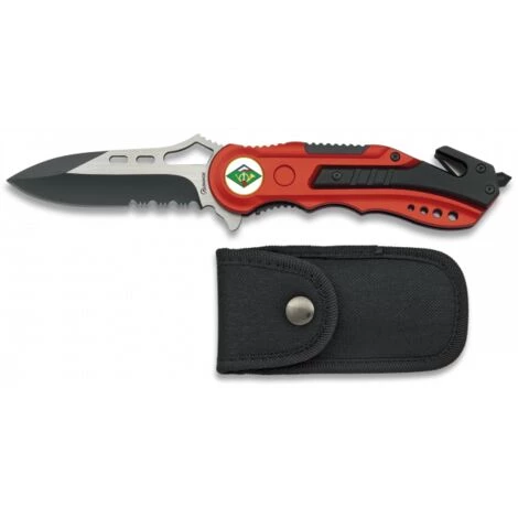 MARTINEZ ALBAINOX Messer Albainox Sicherheit Mango Aluminiumblech Rostfreier Stahl 8,1 Cm Einschließlich Cutter, Glasbrecherspitze, Clip & Hülse, Gebirgsbrigade, 19495gr1034 1 MARTINEZ ALBAINOX Messer Albainox Sicherheit Mango Aluminiumblech Rostfreier Stahl 8,1 Cm Einschließlich Cutter, Glasbrecherspitze, Clip & Hülse, Gebirgsbrigade, 19495gr1034