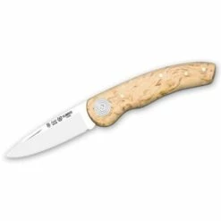 Climber 403 Messer Miguel Nieto 15,5 Cm, Mit Stahlklinge Von 5,5 Cm Und Mango Natur-Birkenholz-Curling Mit Edelstahlniet