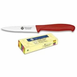 TOPCUTLERY Top Cutlery Küchenmesser, 10,5 Cm Klinge Aus Rostfreiem Stahl, Griff Aus ABS, Rot, 17313-RO