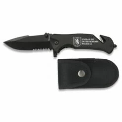 MARTINEZ ALBAINOX Taktisches Messer Albainox IPU, Mango Aluminium, 8,3 Cm Klinge Aus Rostfreiem Stahl Mit Säge, Glasbrecherspitze, Nylonscheide