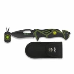 MARTINEZ ALBAINOX Taktisches Messer Albainox ARMY, FOS-Öffnung, Klinge Aus 8,4 Cm Stahl, Mit Nylonscheide