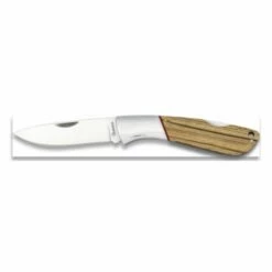 MARTINEZ ALBAINOX Holzmesser Zebra Albainox, Klinge Aus 7,8 Cm Rostfreiem Stahl, Farbkasten, Stahlring