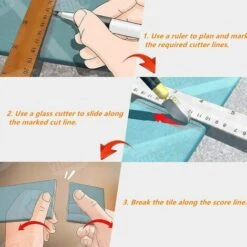 HEGUYEY 5-teiliges Glasschneidewerkzeug Mit Glasschneideöl, Automatischer Ölversorgung, Schneidwerkzeug Für Dickes Glasmosaik Und Fliesen -Angebote Schneidwerkzeug Store 64879889 3