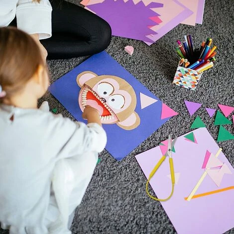 HEGUYEY 3 Stück Farbige Schlaufenscheren, Selbstöffnende Sicherheitsschere, Leicht Zu Greifende Kinderschere Für Besondere Bedürfnisse, Sicherheitsgriffe Mit Runder Spitze, 3 Farben 4 HEGUYEY 3 Stück Farbige Schlaufenscheren, Selbstöffnende Sicherheitsschere, Leicht Zu Greifende Kinderschere Für Besondere Bedürfnisse, Sicherheitsgriffe Mit Runder Spitze, 3 Farben – Bild 4