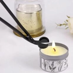 PERLE RARE Kerzendochtschneider, Kerzendochtschneider, Edelstahl Poliert, Holzdocht, Öllampe, Kerzenzubehör, Schneideschere (Schwarz) -Angebote Schneidwerkzeug Store 64908590 4