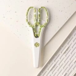 PERLE RARE Küchenschere Mit Kunststoff-Schutzhülle, Manufaktur-Küchenschere, Ultrascharfe Lebensmittelschere Für Fleisch, Grün