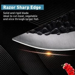 HEGUYEY Fleischermesser Schwarz Geschmiedete Ausbeinmesser Mit Scheide Japanisches Fleischfilet -Angebote Schneidwerkzeug Store 65041625 3