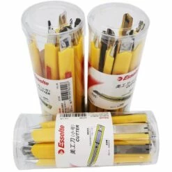 FUIENKO 10 Stücke 9mm ESSELTE Kleine Größe Messer 60 Grad Edelstahl Messer Für Auto Wrap Papier Und Büro Messer DIY Kunst Cutter