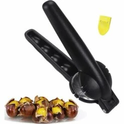DONTODENT Chestnut Cutter Tool Opener Knife, Edelstahl 2 In 1, Mit Rutschfestem Griff Schwarz