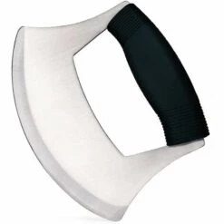 DONTODENT Pizzaschneider Edelstahl Ulu Messer Razor Sharp Rocker Slicer Cutter Hackfleisch Mezzaluna Messer Salat Gemüse Chopper Mit Verbessertem Ergonomischem Anti-s
