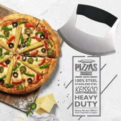 DONTODENT Pizzaschneider Edelstahl Ulu Messer Razor Sharp Rocker Slicer Cutter Hackfleisch Mezzaluna Messer Salat Gemüse Chopper Mit Verbessertem Ergonomischem Anti-s -Angebote Schneidwerkzeug Store 65388533 5