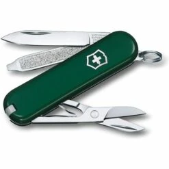 VICTORINOX Classic SD Kleines Taschenmesser 0.6223.4 7 Funktionen Grün