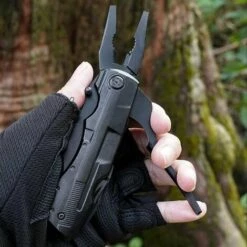 LIFCAUSAL Vatertagsgeschenke Für Papa Von Tochter Sohn Multitool Campingmesser Taschenmesser Multitool Klappmesser Mit Zange Schraubendreher Flaschenöffner Perfekt Für Camping Angeln Wandern Abenteuer (Schwarz) -Angebote Schneidwerkzeug Store 65754096 5