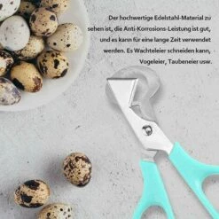 HEGUYEY 2 Stück Wachteleierschere, Edelstahl Wachteleier Schere, Wachtelei Schere, Eierschalen Schneidescheren, Eierteiler Eier Opener Für Zuhause, Küche, Restaurant (Blau) -Angebote Schneidwerkzeug Store 65792397 4