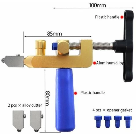 ILOVEMILAN 2-in-1-Hand-Handfliesen-Glasschneider, Handgriff-Keramik-Fliesenöffner-Trennmesser 2 ILOVEMILAN 2-in-1-Hand-Handfliesen-Glasschneider, Handgriff-Keramik-Fliesenöffner-Trennmesser – Bild 2