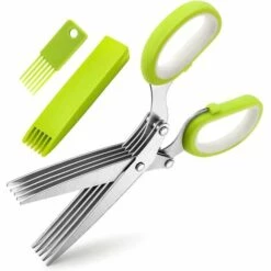 Kueatily 5-Klingen-Schere Küchen-Mehrzweck-Schneideschere Zerkleinerungsschere