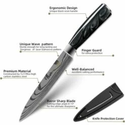 Kueatily Allzweckmesser Profi Allzweckmesser Küchenmesser Deutscher Edelstahl, Extrem Scharf, Multifunktional Für Gemüse, Fleisch In Gastronomie Und Haushalt -Angebote Schneidwerkzeug Store 65887586 4