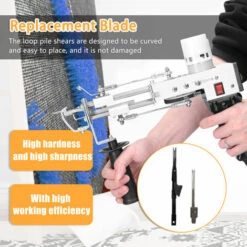 HAPPYSHOPPING Schwarzer Stahl Schnittflorklinge Und Schlingenflorklinge Für Elektrische Handteppich-Tuftingmaschinen Ersatzklinge Für Tuftinggerät, Silberner Schnittflor - Silberner Schnittflor -Angebote Schneidwerkzeug Store 65917185 3