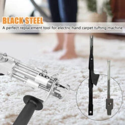 HAPPYSHOPPING Schwarzer Stahl Schnittflorklinge Und Schlingenflorklinge Für Elektrische Handteppich-Tuftingmaschinen Ersatzklinge Für Tuftinggerät, Silberner Schnittflor - Silberner Schnittflor -Angebote Schneidwerkzeug Store 65917185 4