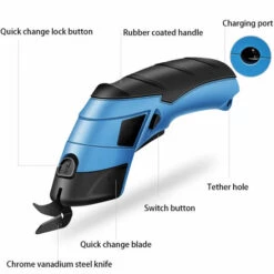 SUPERSELLER Schnurlose Wiederaufladbare Elektrische Handschere 3.6V Li-Ion Akku USB Wiederaufladbar Kann Zum Schneiden Von Leder, Stoff, Kartonagen Verwendet Werden -Angebote Schneidwerkzeug Store 65947405 5