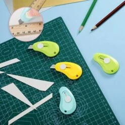 ILOVEMILAN 12 Stück Mini Einziehbare Messer Box Cutter Brieföffner Bunte Taschenmesser Mini Offene Schieber Zum Öffnen Von Briefen Kleine Boxen Öffnen Papier Schneiden DIY Handwerk -Angebote Schneidwerkzeug Store 65948375 4
