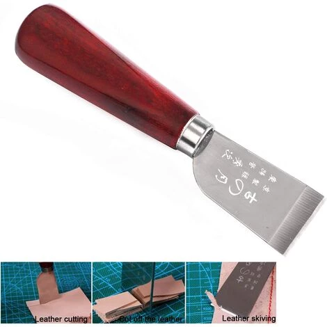 GESCHENKE DIY Holzgriff Leder Schneidemesser Edelstahl Ledergriff Holzgriff Leder Schneidwerkzeug Schneidwerkzeug 2 GESCHENKE DIY Holzgriff Leder Schneidemesser Edelstahl Ledergriff Holzgriff Leder Schneidwerkzeug Schneidwerkzeug – Bild 2