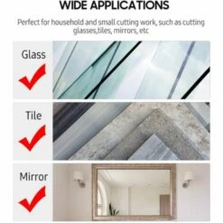LIFCAUSAL 6-Rad-Glasschneider, Multifunktionaler Glasfliesen-Spiegelschneider, Holzgriff, Bleistift-Stil, Glasschneiderolle -Angebote Schneidwerkzeug Store 66166684 4