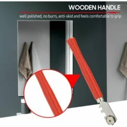 LIFCAUSAL 6-Rad-Glasschneider, Multifunktionaler Glasfliesen-Spiegelschneider, Holzgriff, Bleistift-Stil, Glasschneiderolle -Angebote Schneidwerkzeug Store 66166684 5