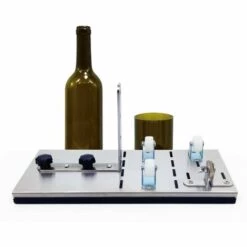 HEGUYEY Einstellbares Glasflaschenschneider-Set DIY-Werkzeug, Edelstahl-Schneidemaschinen-Set Für Wein, Bier, Whisky, Champagner, Soda, Runde Flaschen