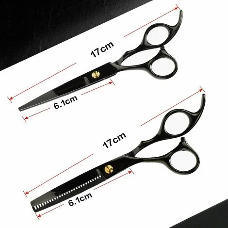 THSINDE Friseurscheren-Set Mit Reinigungstuch Und Schleifkarte, Rasierkamm, Clips, Verbesserter Professioneller Schnitt 4 THSINDE Friseurscheren-Set Mit Reinigungstuch Und Schleifkarte, Rasierkamm, Clips, Verbesserter Professioneller Schnitt – Bild 4