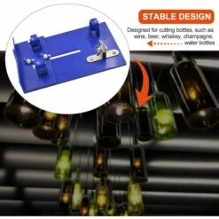 READCLY Glasflaschenschneider-Kit, Professioneller Flaschenschneider, Scharf, Langlebig, Rostfrei, Zum Schneiden Von Runden, Quadratischen, Ovalen Flaschen, Verstellbarer Schnitt (Blau) -Angebote Schneidwerkzeug Store 66736186 5