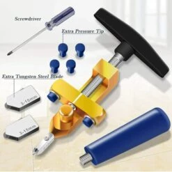 READCLY 2-in-1-Glasschneider-Werkzeugsatz, Premium-Qualität 3 Mm-15 Mm Glasschneidewerkzeug Zum Schneiden Von Glas/Spiegel/Buntglas Mit 2 Zusätzlichen Köpfen, 4 Druckbits Und Schraubendreher -Angebote Schneidwerkzeug Store 66736458 3