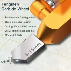 READCLY 2-in-1-Glasschneider-Werkzeugsatz, Premium-Qualität 3 Mm-15 Mm Glasschneidewerkzeug Zum Schneiden Von Glas/Spiegel/Buntglas Mit 2 Zusätzlichen Köpfen, 4 Druckbits Und Schraubendreher -Angebote Schneidwerkzeug Store 66736458 5