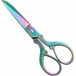 READCLY-Kleine Stoffschere, Strapazierfähige Edelstahl-Schneider-Stoffschere, Näherin, Die Ultrascharfe Schere Näht, 13, Regenbogen