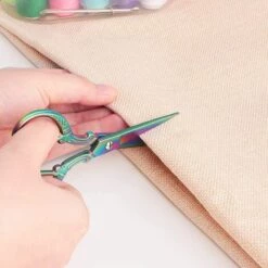 READCLY-Kleine Stoffschere, Strapazierfähige Edelstahl-Schneider-Stoffschere, Näherin, Die Ultrascharfe Schere Näht, 13, Regenbogen -Angebote Schneidwerkzeug Store 66736831 5