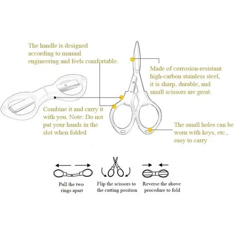 READCLY-Mini Faltbare Angelschere Aus Edelstahl, Blisterkartenpaket (Silber) 3 READCLY-Mini Faltbare Angelschere Aus Edelstahl, Blisterkartenpaket (Silber) – Bild 3