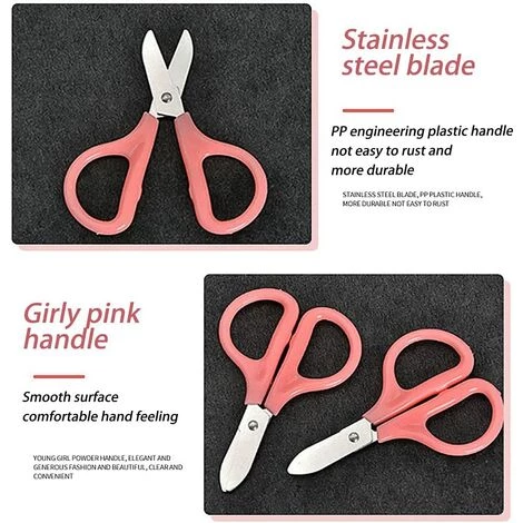 LTS FAFA Sicherheitsschere Für Kinder, 10 Stück, Rundspitzenschere, Lernschere, 7 Cm, Edelstahlklingen/Kunststoffgriffe, Rechts- Und Linkshänder, Zum Schneiden Von Papier Und Stoff (Hellrosa) 3 LTS FAFA Sicherheitsschere Für Kinder, 10 Stück, Rundspitzenschere, Lernschere, 7 Cm, Edelstahlklingen/Kunststoffgriffe, Rechts- Und Linkshänder, Zum Schneiden Von Papier Und Stoff (Hellrosa) – Bild 3