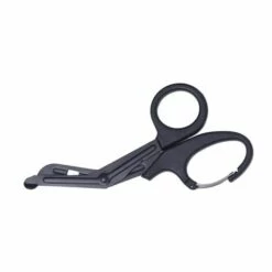 LTS FAFA Medizinische Schere, Medizinische Schere Für Verbandschere Edelstahl Mullschere Gebogen, Erste Hilfe Oder Outdoor Camp (Schwarz)