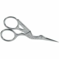 ECHOO Stickschere, Vintage-Edelstahl-Stickerei-Storch-Kran-Schere, Nähwerkzeuge Mit Scharfer Spitze Für Den Täglichen Gebrauch Des Schneiders (Silber)