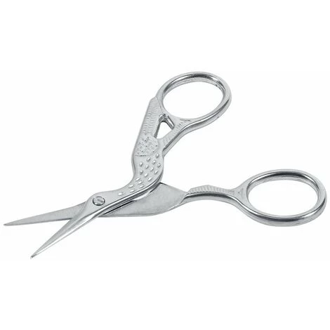 ECHOO Stickschere, Vintage-Edelstahl-Stickerei-Storch-Kran-Schere, Nähwerkzeuge Mit Scharfer Spitze Für Den Täglichen Gebrauch Des Schneiders (Silber) 3 ECHOO Stickschere, Vintage-Edelstahl-Stickerei-Storch-Kran-Schere, Nähwerkzeuge Mit Scharfer Spitze Für Den Täglichen Gebrauch Des Schneiders (Silber) – Bild 3